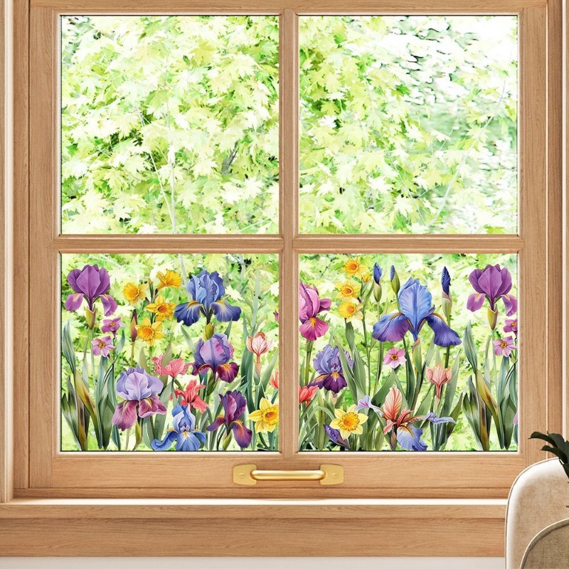 Colorful Beautiful Iris Flower - Pvc Panel Background review and price