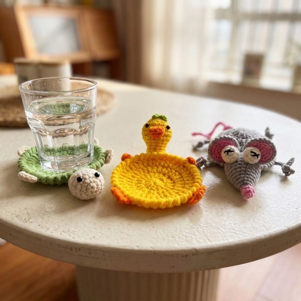 Funny Crochet Turtle Coaster H - Water Dish Reptile review and price